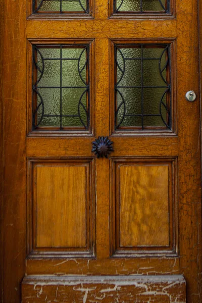 Típica Fachada Edificio Brujas Ladrillos Marcos Puertas Ventanas Coloridos — Foto de Stock