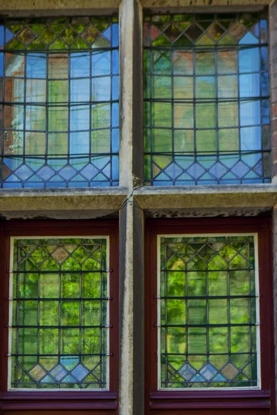 Grunge Old Brick Wall Window — Stock Photo, Image