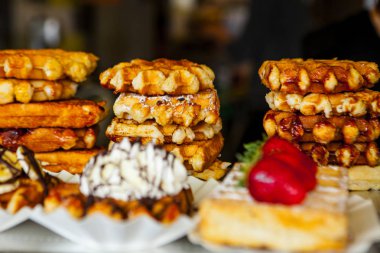 Brüksel Belçika waffle seçimi