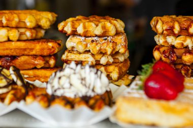 Brüksel Belçika waffle seçimi