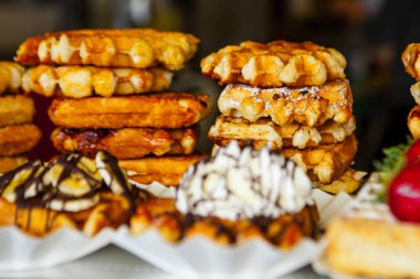 Brüksel Belçika waffle seçimi