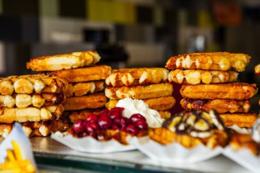 Brüksel Belçika waffle seçimi