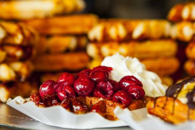 Brüksel Belçika waffle seçimi