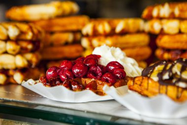 Brüksel Belçika waffle seçimi
