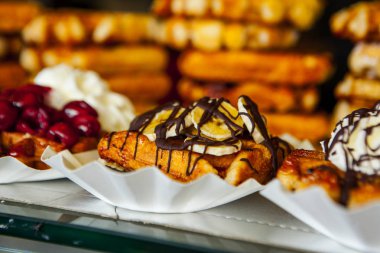 Brüksel Belçika waffle seçimi