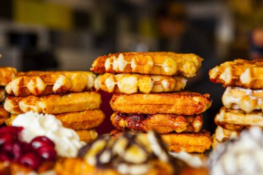 Brüksel Belçika waffle seçimi