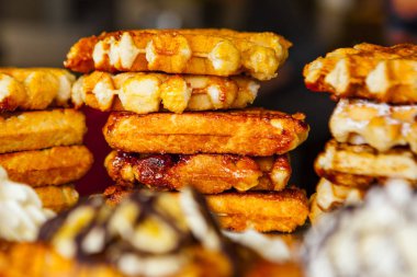 Brüksel Belçika waffle seçimi