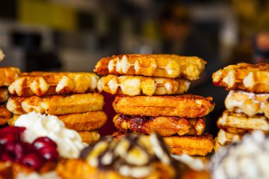 Brüksel Belçika waffle seçimi