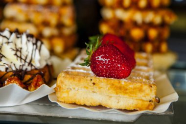 Brüksel Belçika waffle seçimi