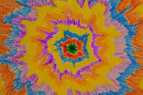 Pastel pen (oil pen) bright abstract drawing , background