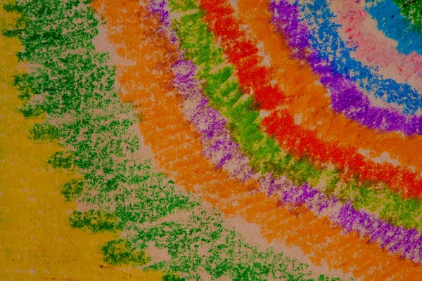 Pastel pen (oil pen) bright abstract drawing , background