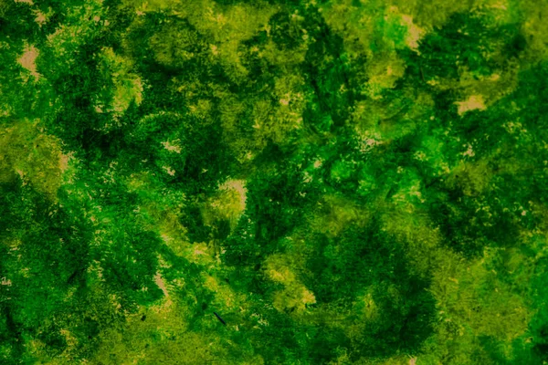 Pastelové pero (olejové pero) zelený abstraktní výkres, pozadí — Stock fotografie