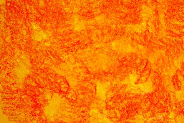 Пастельное перо (масляное перо) оранжевый и красный абстрактный рисунок, backgroun — стоковое фото