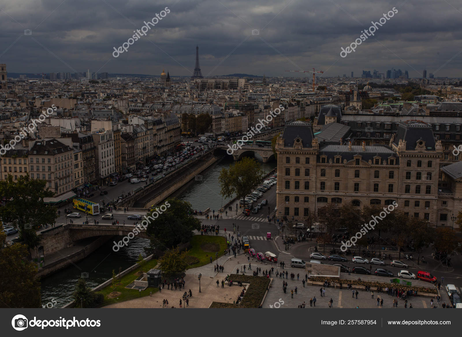 Vista Paris Torre Notre Dame Paris Stock Photo C Alexandra Lande 257587954