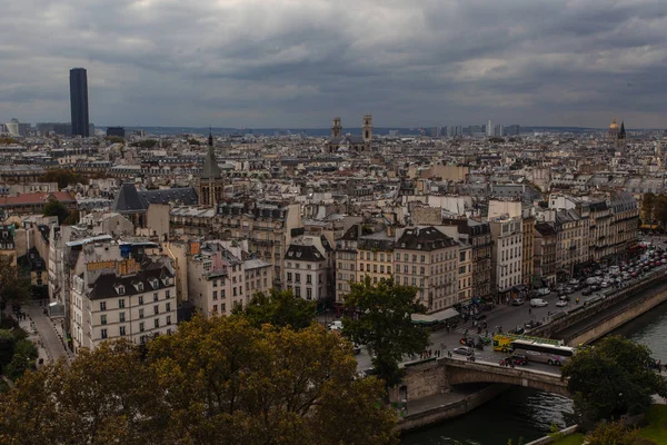 Vista Paris Torre Notre Dame Paris — Fotografia de Stock