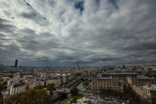 Top View Paris Notre Dame Paris Tower — Stock Photo, Image