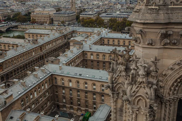 Top View of Paris from the Tower of the Notre Dame de Paris, France