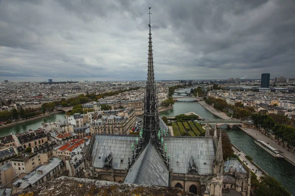 Vue Centre Historique Paris Depuis Tour Cathédrale Notre Dame — Photo