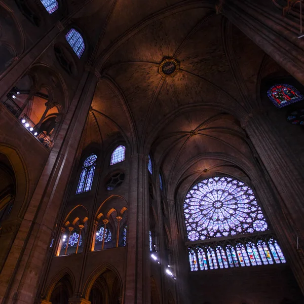 Paris Oktober Notre Dame Paris Cathedral Interior Den Oktober 2016 — Stockfoto