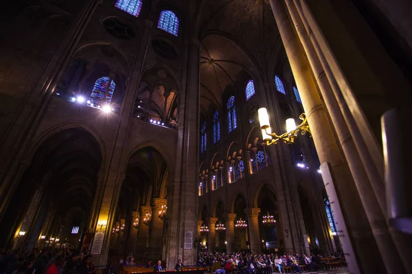 Parijs Oktober Notre Dame Paris Kathedraal Interieur Oktober 2016 Notre — Stockfoto