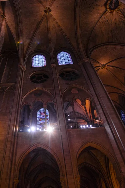 Parigi Ottobre Interno Della Cattedrale Notre Dame Paris Ottobre 2016 — Foto Stock