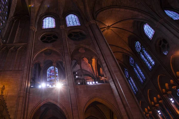 Parigi Ottobre Interno Della Cattedrale Notre Dame Paris Ottobre 2016 — Foto Stock