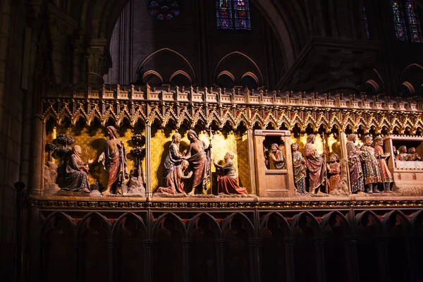 París Octubre Catedral Notre Dame París Interior Octubre 2016 Construcción —  Fotos de Stock