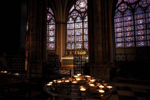 Parijs Oktober Notre Dame Paris Kathedraal Interieur Oktober 2016 Notre — Stockfoto