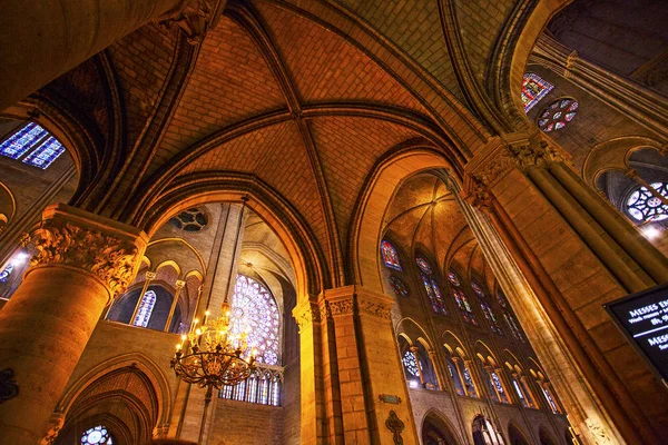 Parigi Ottobre Interno Della Cattedrale Notre Dame Paris Ottobre 2016 — Foto Stock