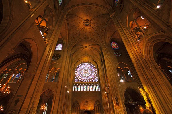 Parijs Oktober Notre Dame Paris Kathedraal Interieur Oktober 2016 Notre — Stockfoto