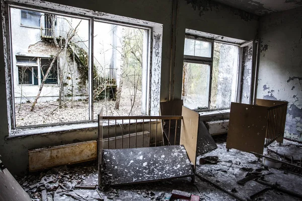 Asilo Zona Chernobyl Città Perduta Pripyat Rovine Moderne Ucraina Regione — Foto Stock