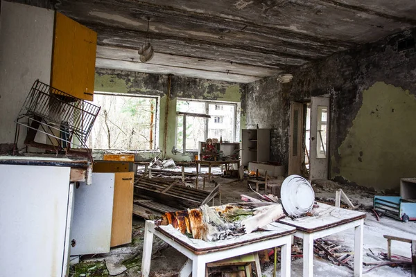 Дитячий Сад Чорнобильська Область Загублене Місто Прип Ять Сучасні Руїни — стокове фото