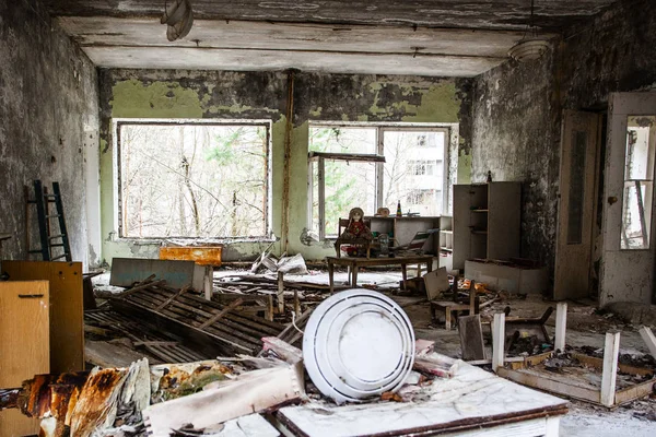 Förskola Tjernobylområdet Förlorade Pripyat Moderna Ruiner Ukraina Kievregionen — Stockfoto