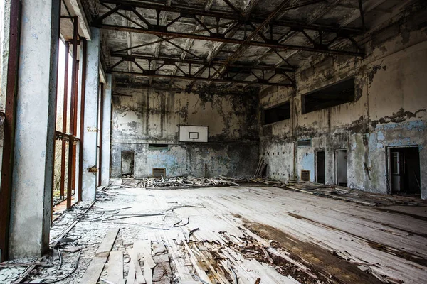 Tjernobyl Pripyat Ukraina Basketplan — Stockfoto