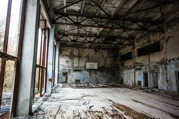 Tjernobyl Pripyat Ukraina Basketplan — Stockfoto