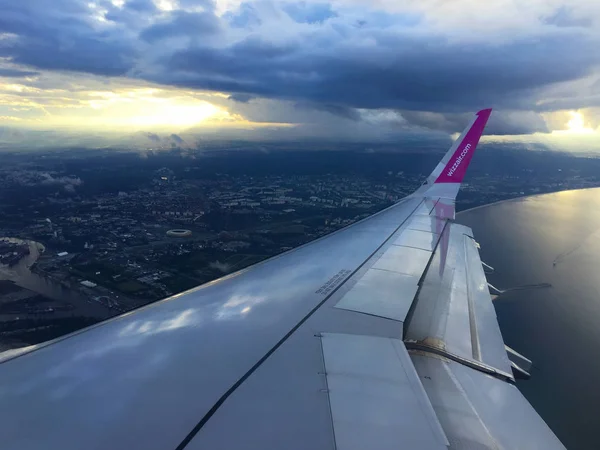 Wroclaw Polonia Agosto 2017 Vista Aérea Ciudad Wroclaw Clima Nublado —  Fotos de Stock