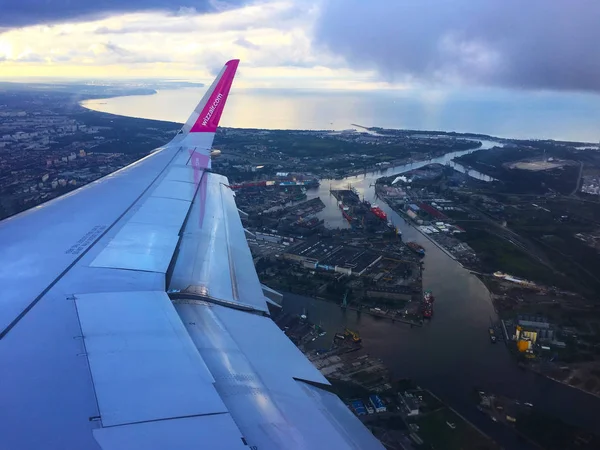 Wroclaw Polónia Agosto 2017 Vista Aérea Cidade Wroclaw Tempo Nublado — Fotografia de Stock