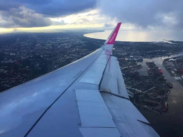 Wroclaw Polónia Agosto 2017 Vista Aérea Cidade Wroclaw Tempo Nublado — Fotografia de Stock