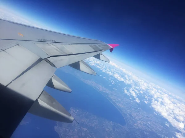 Islandia Agosto 2017 Vista Aérea Islandia Desde Avión Compañía Wizzair —  Fotos de Stock