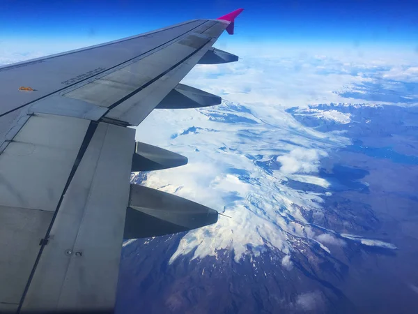 Islandia Agosto 2017 Vista Aérea Islandia Desde Avión Compañía Wizzair —  Fotos de Stock