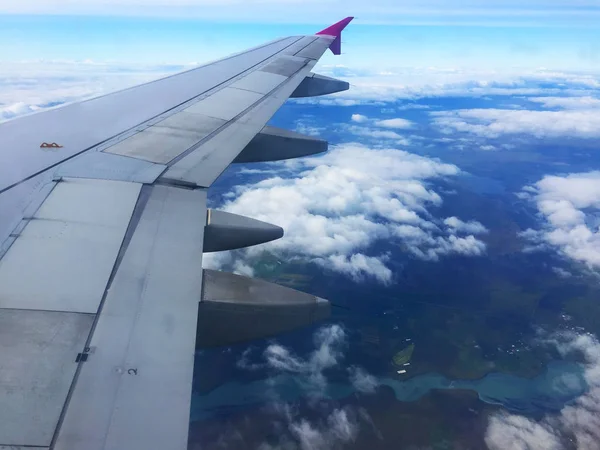 Εναέρια Θέα Της Ισλανδίας Από Αεροπλάνο — Φωτογραφία Αρχείου