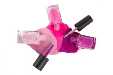 dökülen Renkli oje yakın çekim