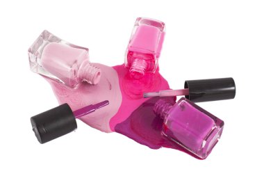 dökülen Renkli oje yakın çekim