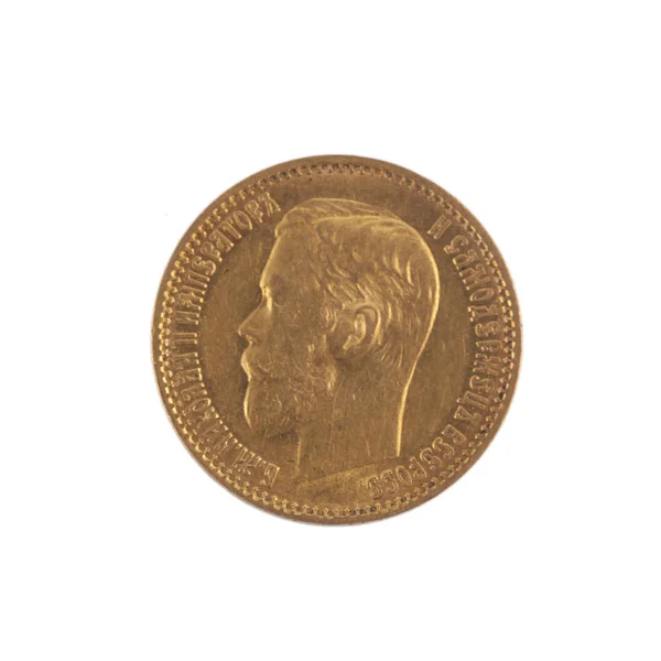 Rusland Circa 1898 Zijden Van Een 1898 Gouden Roebel Coin — Stockfoto