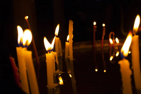 Candles Light Holy Sepulchre Cathedral Jerusalem — Φωτογραφία Αρχείου