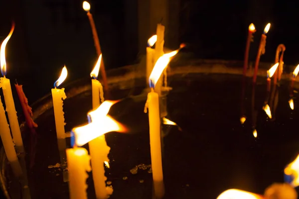 Svíčkami Posvátné Katedrále Jeruzalémě — Stock fotografie