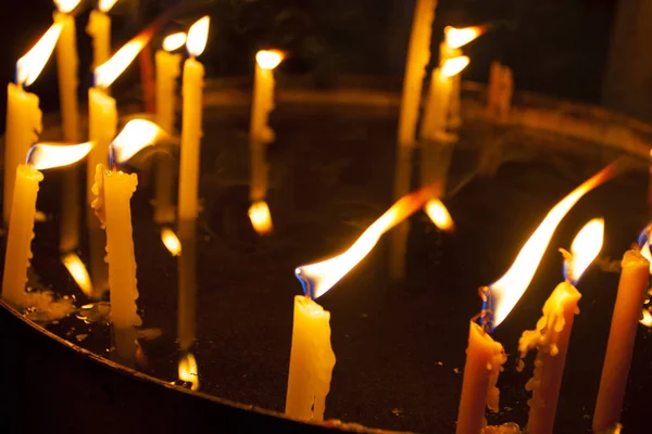 Bougies Lumière Dans Cathédrale Saint Sépulcre Jérusalem Image En Vente