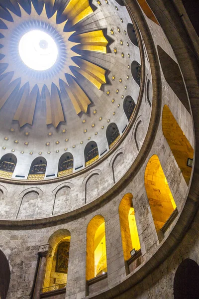 Jeruzalém Izrael Září 2017 Interiér Kostela Svatého Hrobu Kde Byl — Stock fotografie