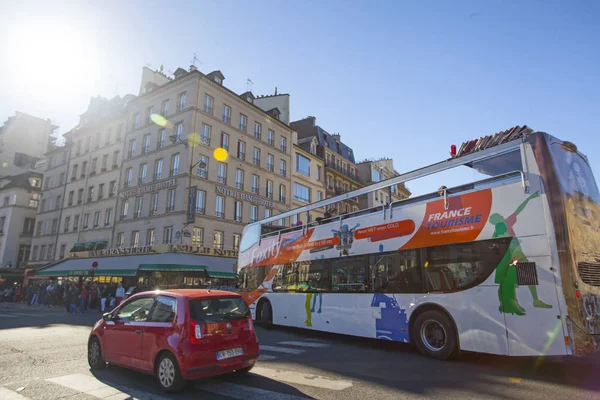 Paris France October 2016 Tourists Bus Heart Capital France Paris — Stock Photo, Image