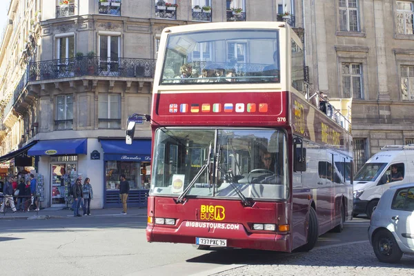 Parijs Frankrijk Oktober 2016 Toeristen Bus Het Hart Van Hoofdstad — Stockfoto